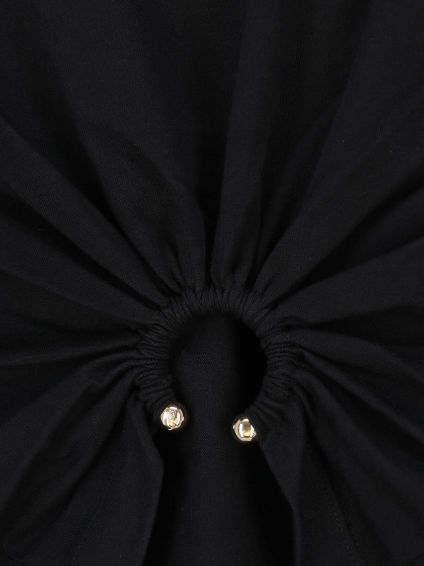 Rabanne Black Piercing Cotton T-Shirt