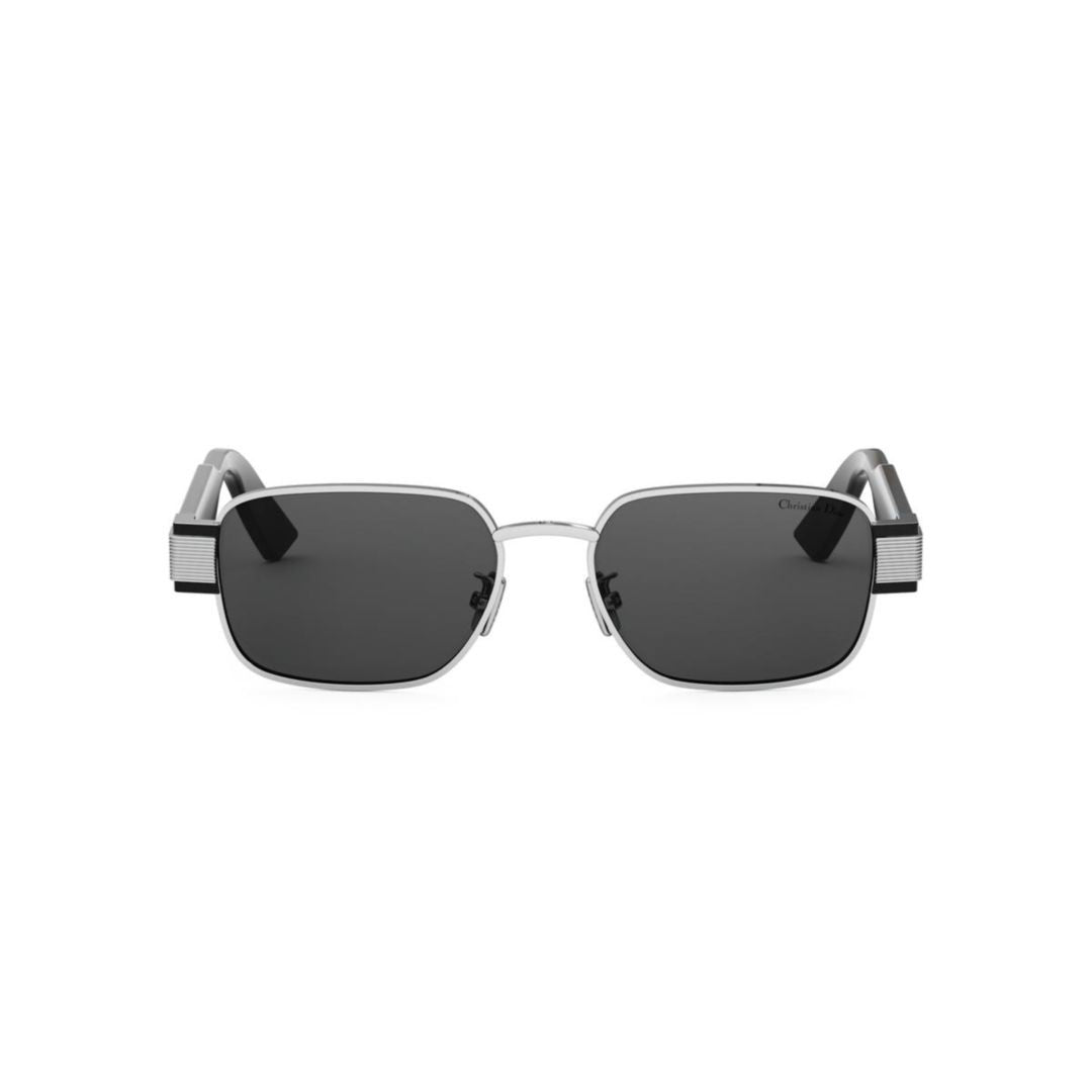Dior Rectangular Sunglasses With Metal Frame And Textured Temples