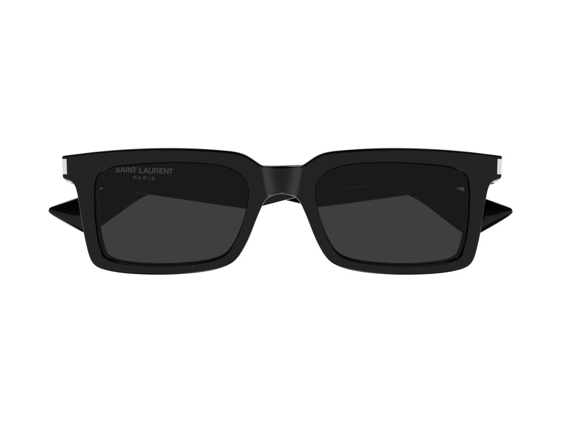 Saint Laurent Sl 860 Silver Accent Oversized Acetate Square Sunglasses