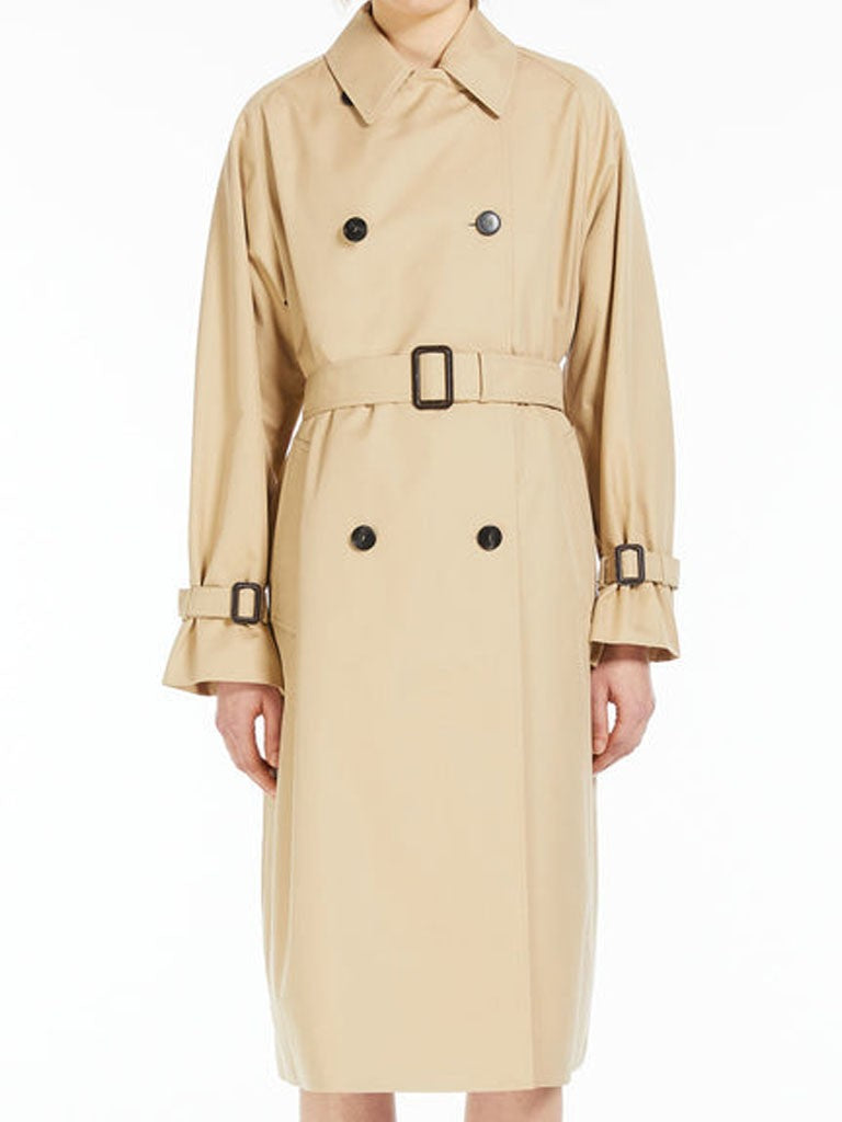 Max Mara Double-Breasted Trench Coat With Belted Waist