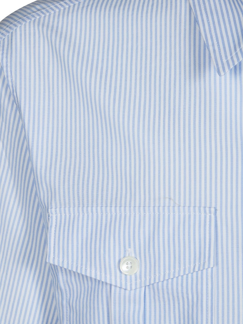 Mm6 By Maison Margiela Pinstripe Short-Sleeved Tailored Shirt