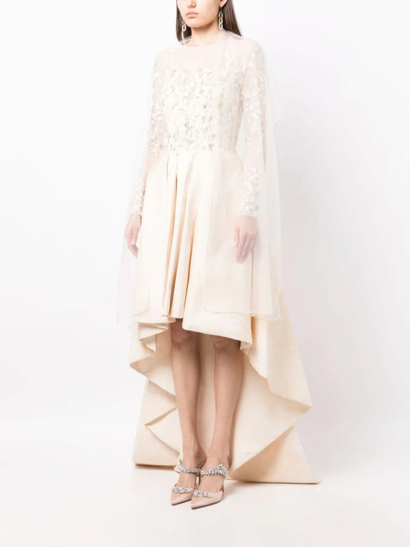 Saiid Kobeisy High-Low Brocade Beaded Dress