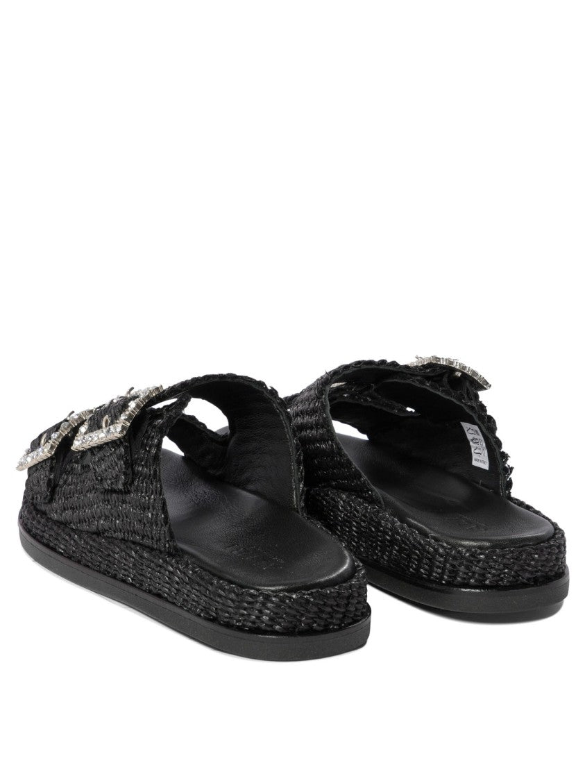 Alibi Woven Raffia Sandals