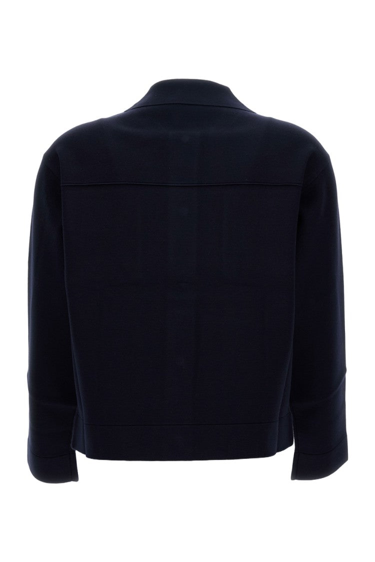 Max Mara Pointed Collar Cardigan With Logo Buttons