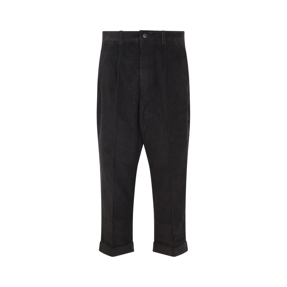 Ami Paris Carrot Oversized Grey Cotton Pants