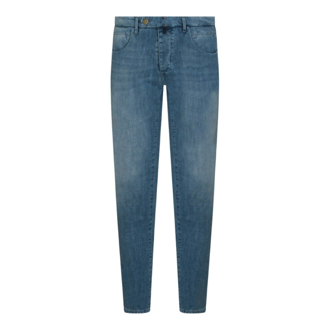 Incotex Blue Division Classic Slim Fit Jeans With Slightly Tapered Leg And Worn-In Detail