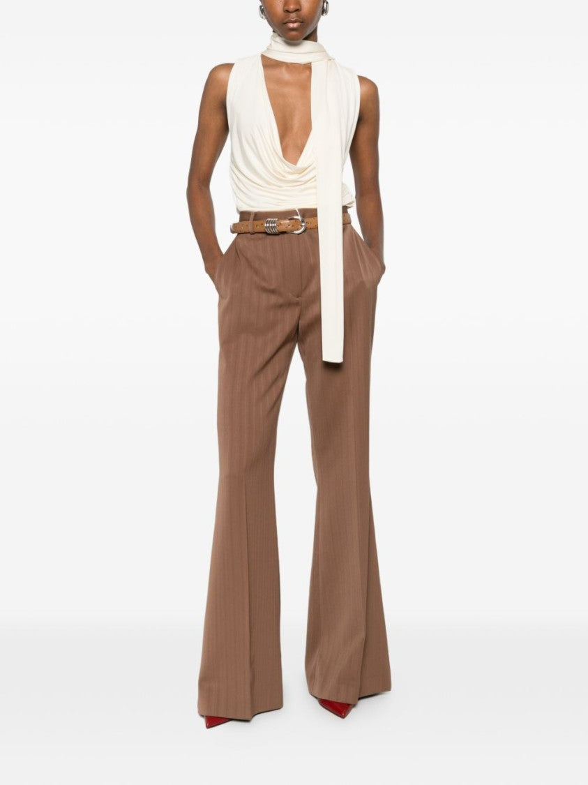 Stella Mccartney High-Waisted Wide-Leg Trousers With Tailored Fit