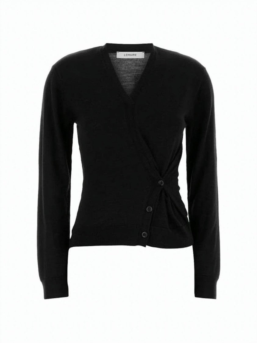 Lemaire V-Neck Fitted Knit Sweater