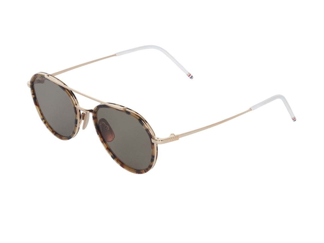Thom Browne Ues801a Round Tortoiseshell Sunglasses