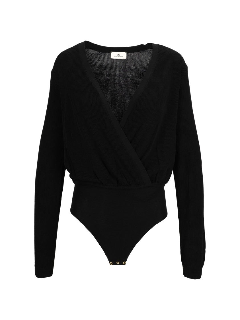 Elisabetta Franchi V-Neck Wrap-Style Bodysuit