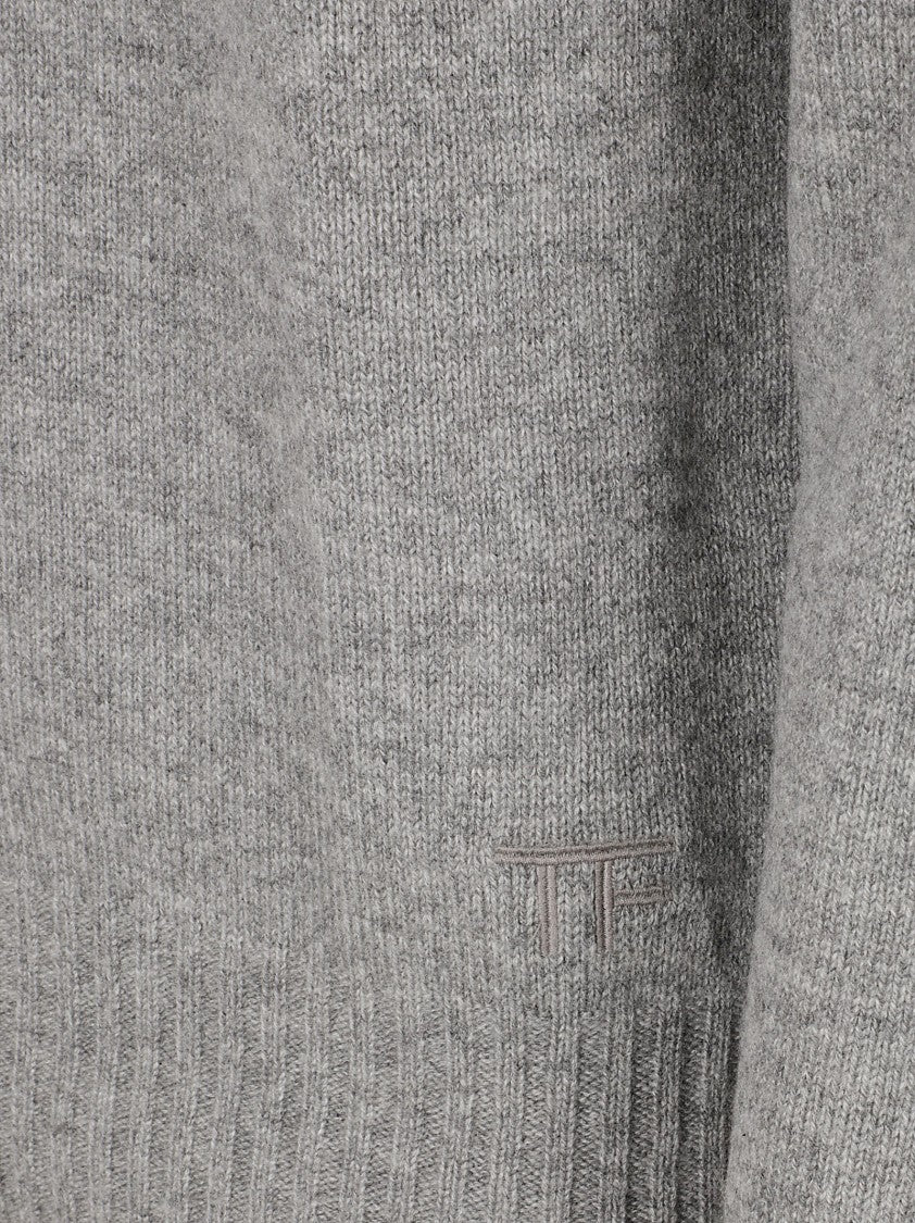 Tom Ford Knitted Sweater With Hood And Drawstrings