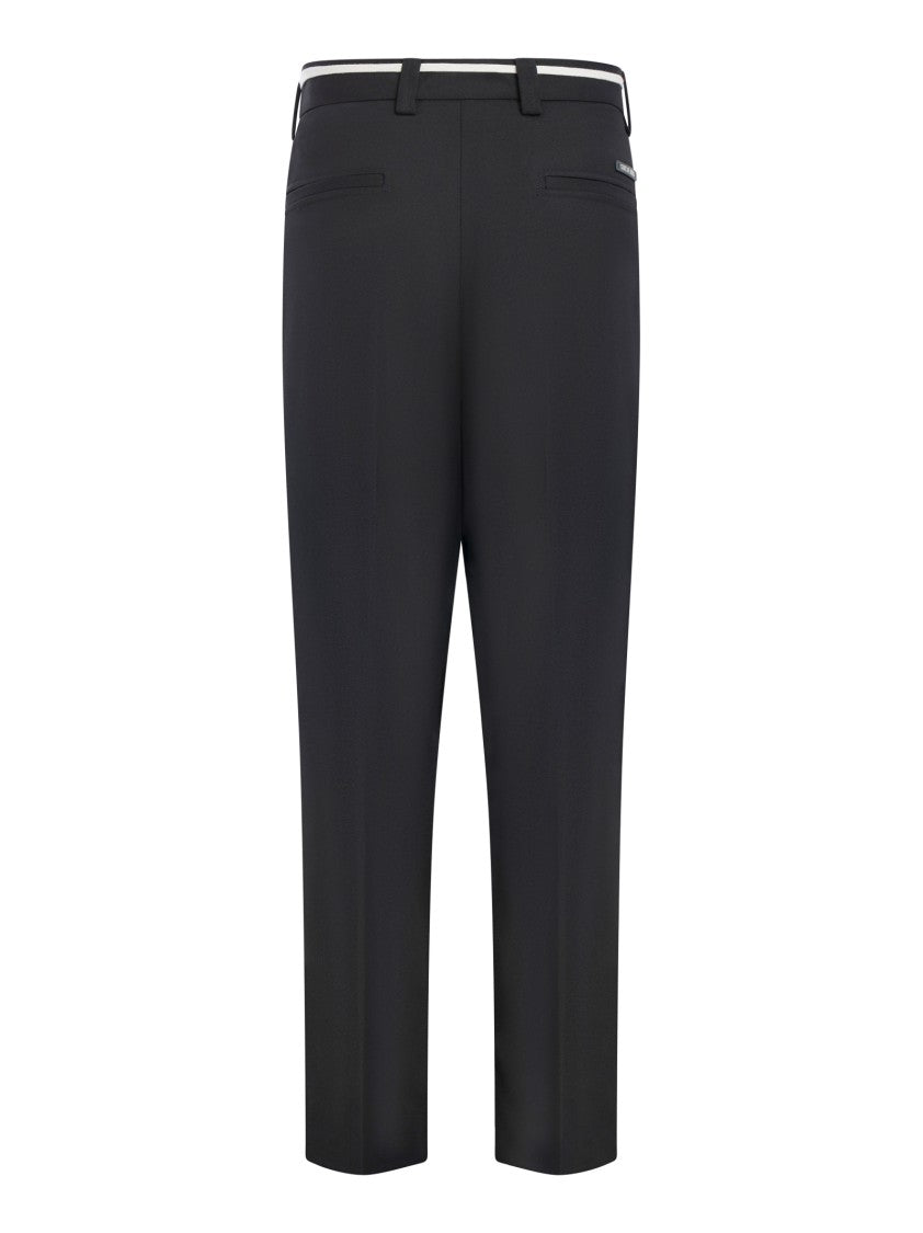 State Of Order Tailored Black Wool Blend Trousers