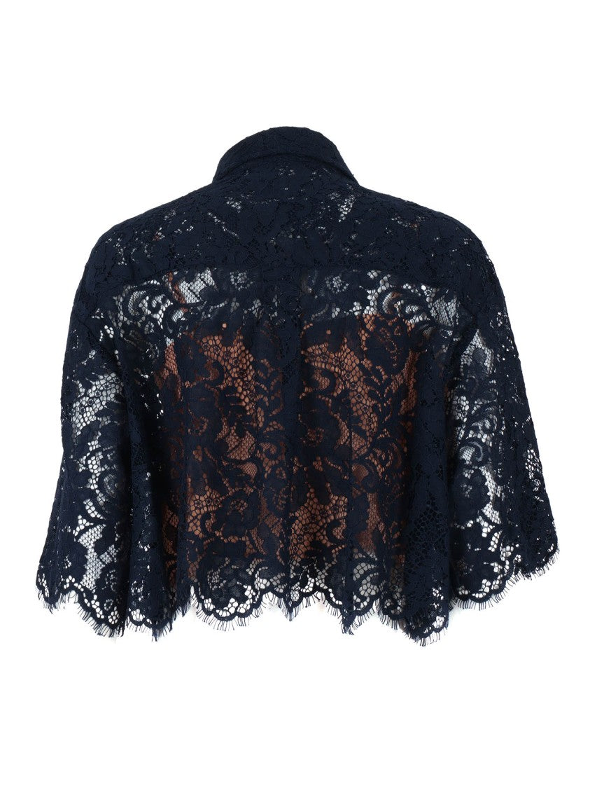 Michael Kors Corded Lace Short Sleeve Shirt