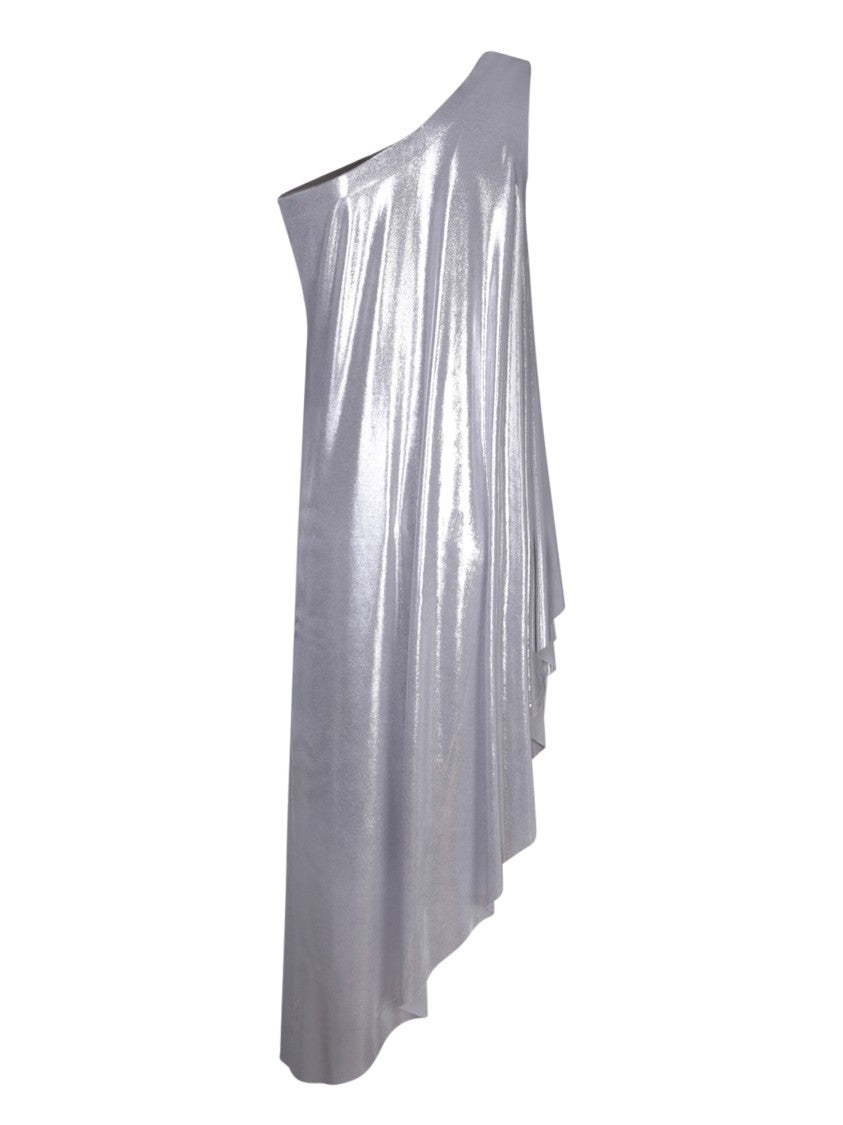 Norma Kamali One-Shoulder Metallic Top With Relaxed Fit And Hem