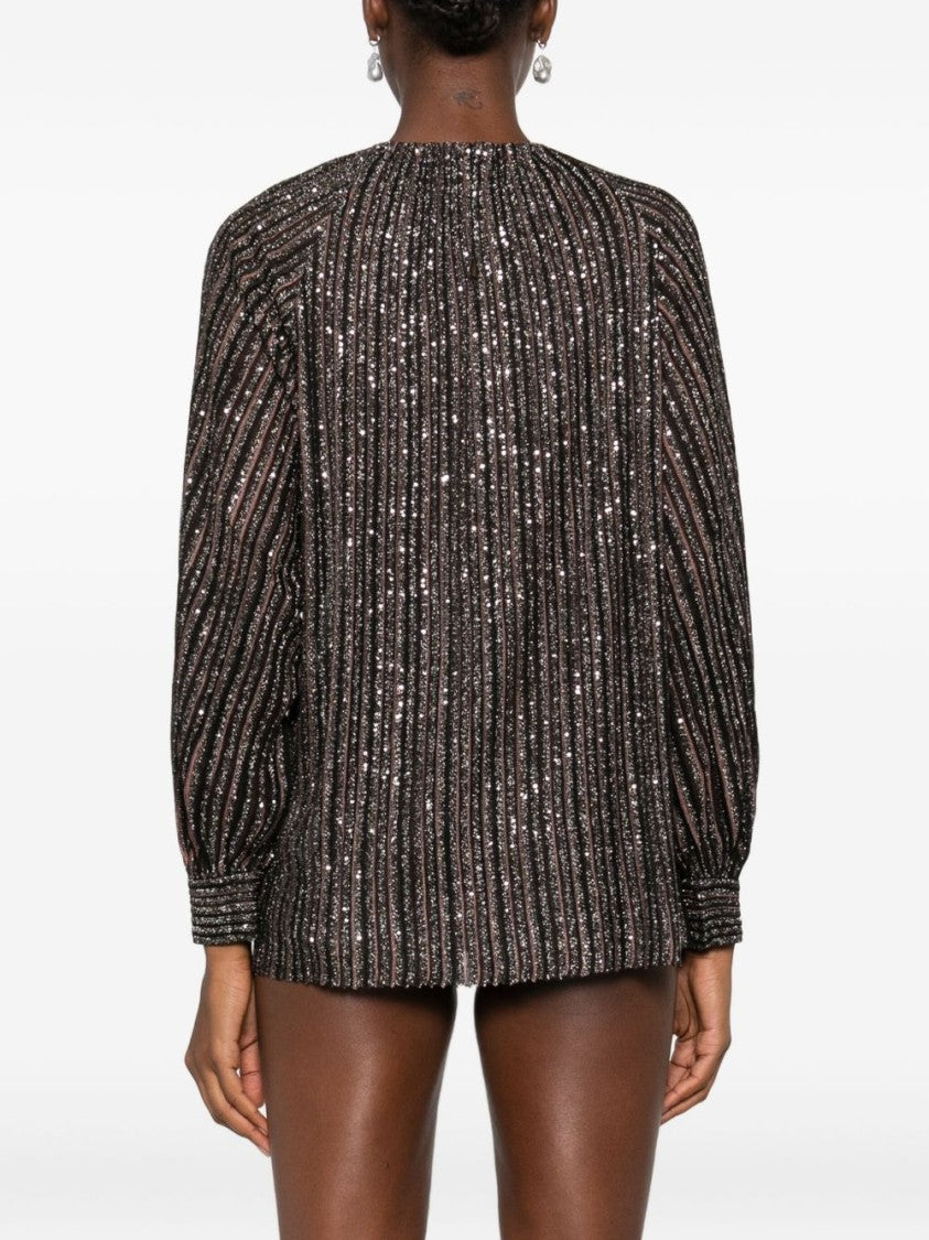 Missoni Textured Brown And Black Striped Sweater