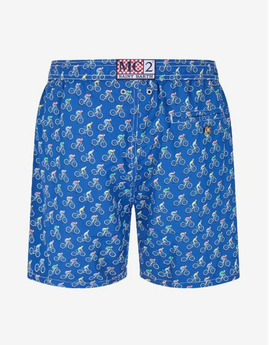 Mc2 Saint Barth Blue Lighting Micro Fantasy Swim Shorts