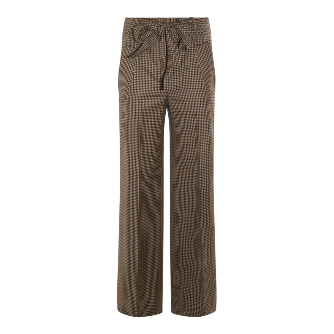 Incotex High-Waisted Wide-Leg Trousers With Self-Tie Belt