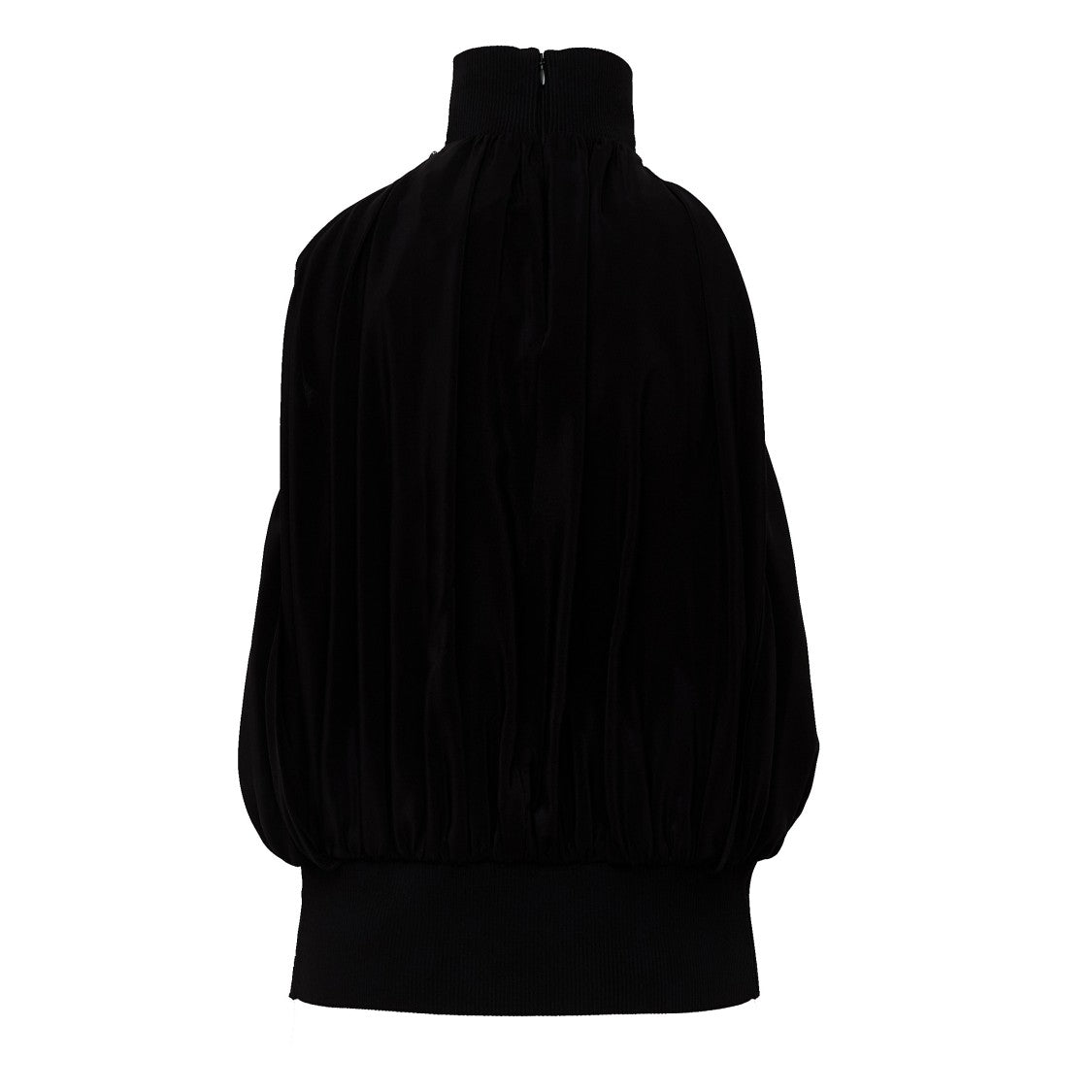 Sportmax Piovra High-Collared Sleeveless Silk Top