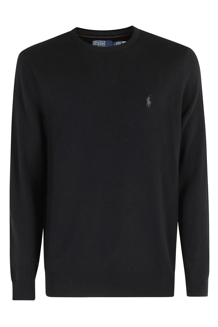 Polo Ralph Lauren Crew Neck Black Wool Sweater