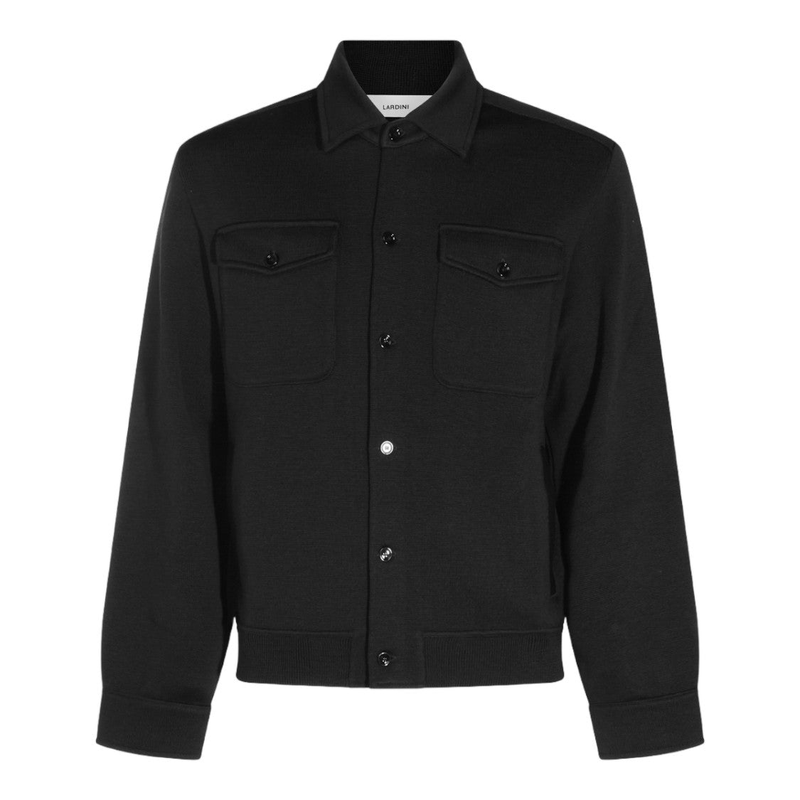 Lardini Button-Up Minimalist Jacket With Classic Collar And Flap Pockets