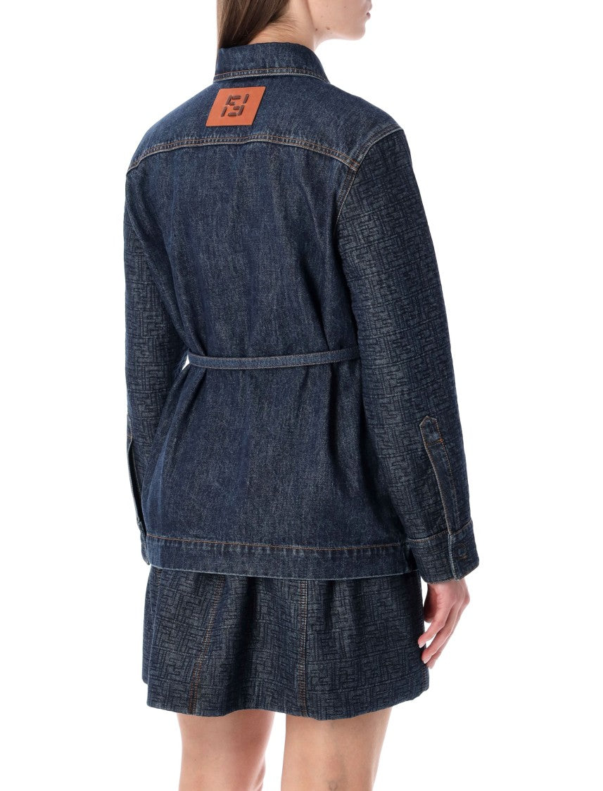 Fendi Structured Dark Blue Denim Go-To Jacket