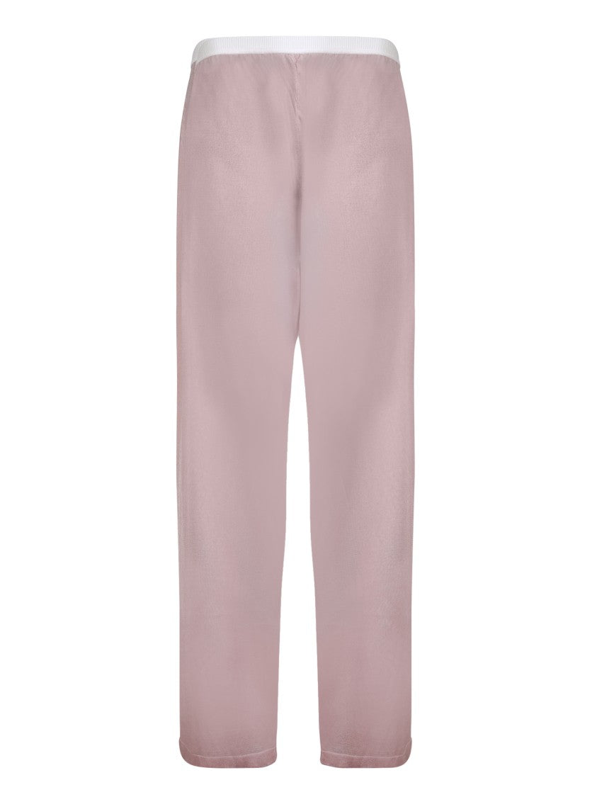 Maison Margiela Pink Wide Leg Trousers