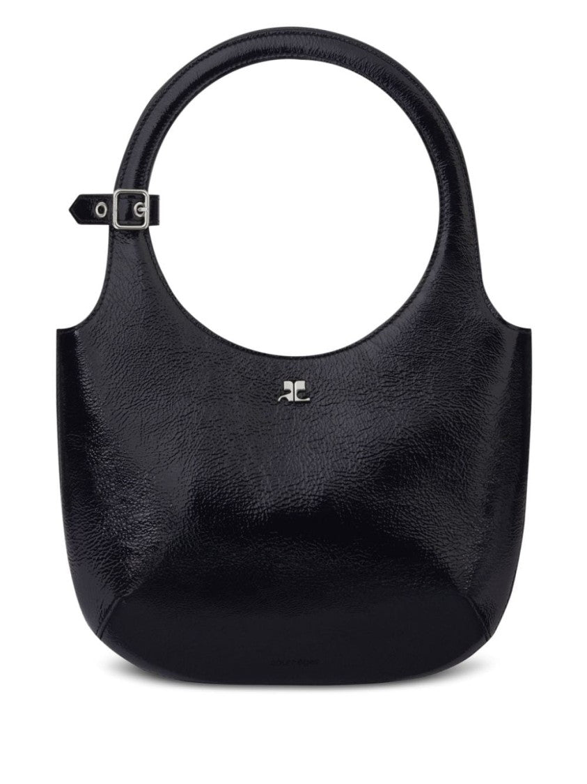 Courrèges Calf Leather Bag With Silver-Tone Logo