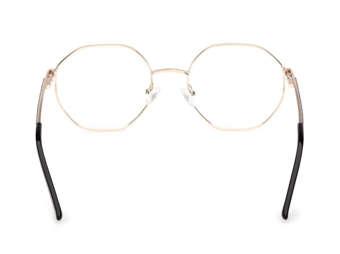Guess Gold Black Gu50363 Geometric Metal Eyeglasses