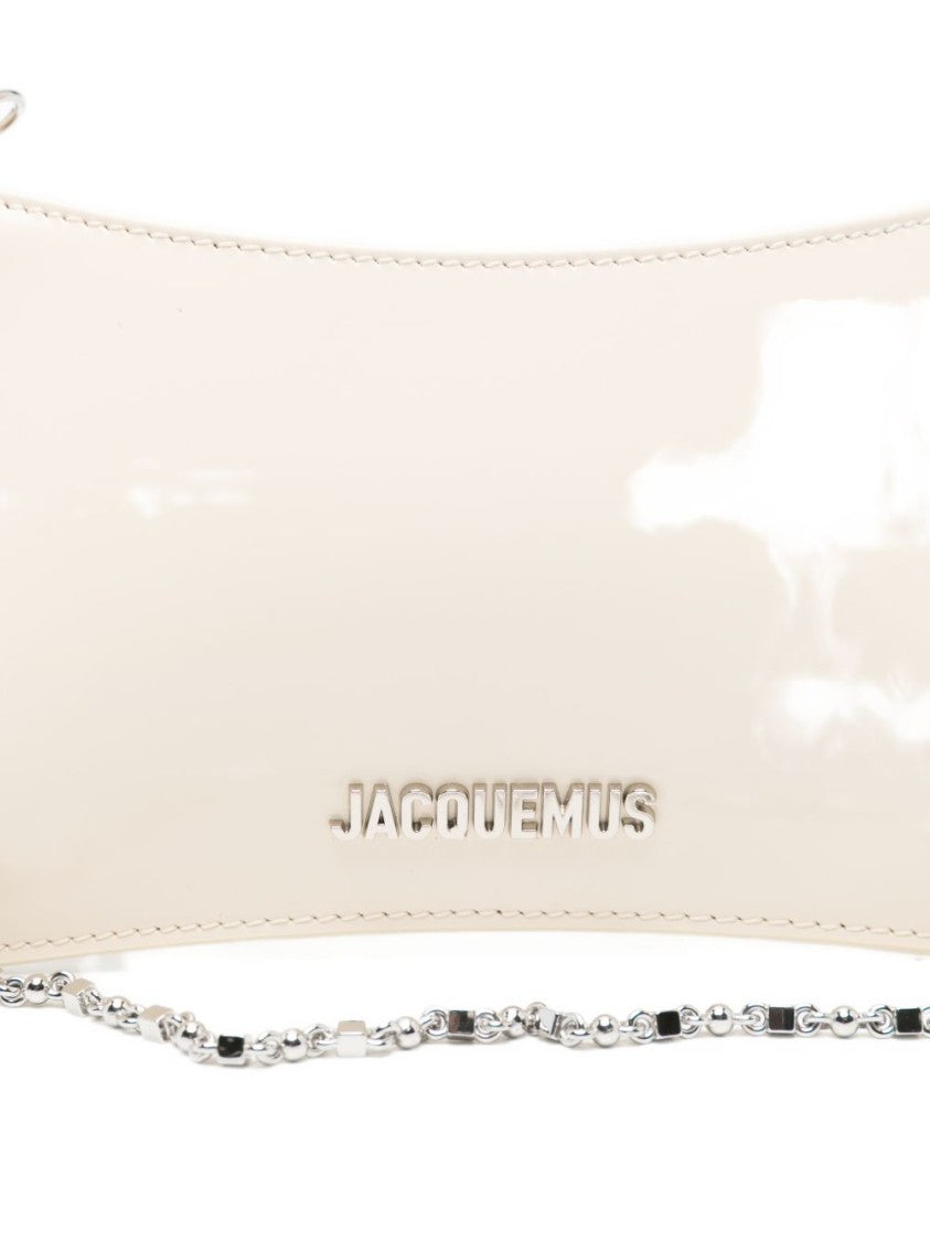 Jacquemus Light Ivory Glossy Elongated Shoulder Bag