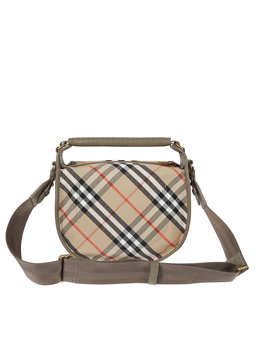 Burberry Structured Leather Top Handle Bag