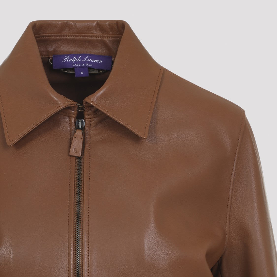 Polo Ralph Lauren Smooth Lamb Leather Jacket With Classic Collar