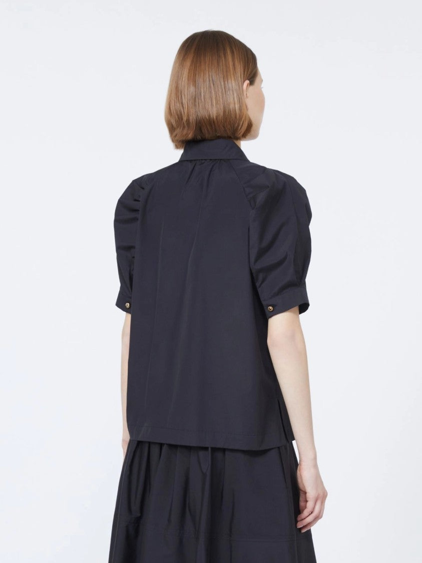 Max Mara Classic Short-Sleeved Blouse With Puffed Sleeves