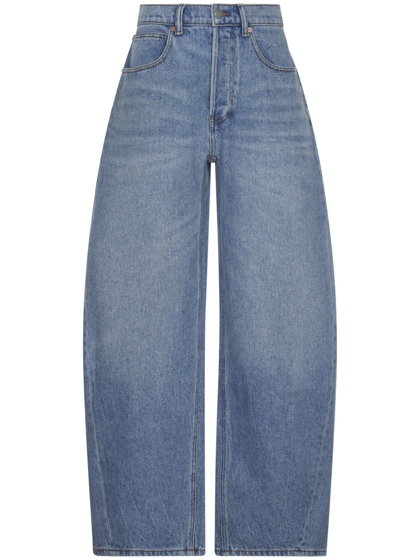 Alexander Wang Oversized Rounded Low-Rise Jeans