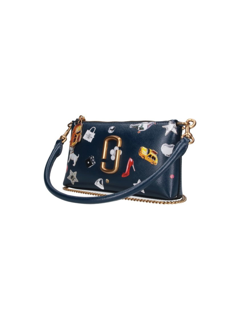 Marc Jacobs Rectangular Navy Bag With Colorful Patches