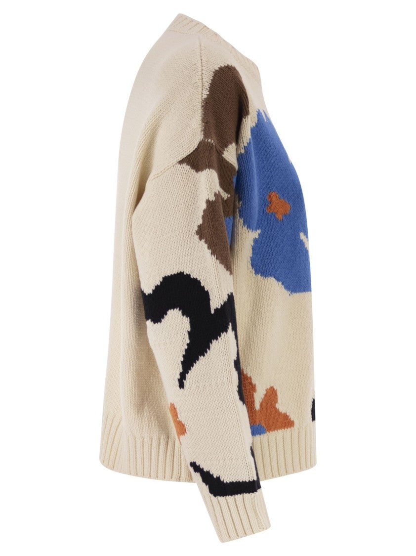 Max Mara Wkdcelebre - Patterned Cotton Crew Neck