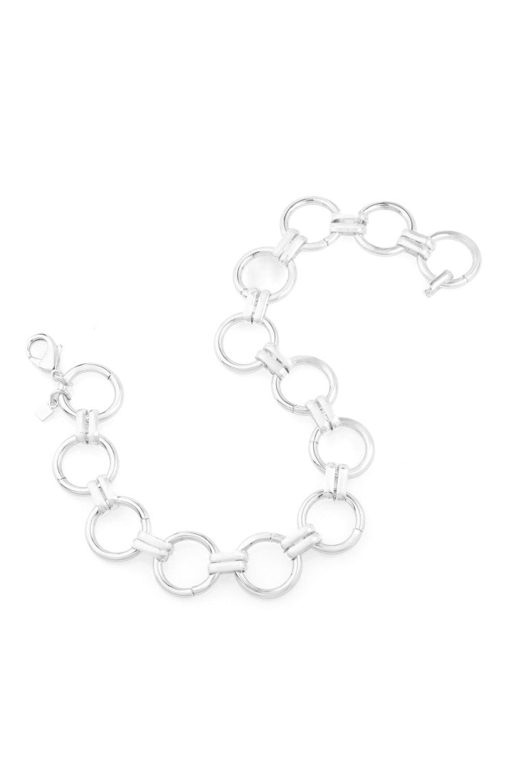 Federica Tosi Silver Lace Gigi 925 Silver Plated Bronze Metal Necklace