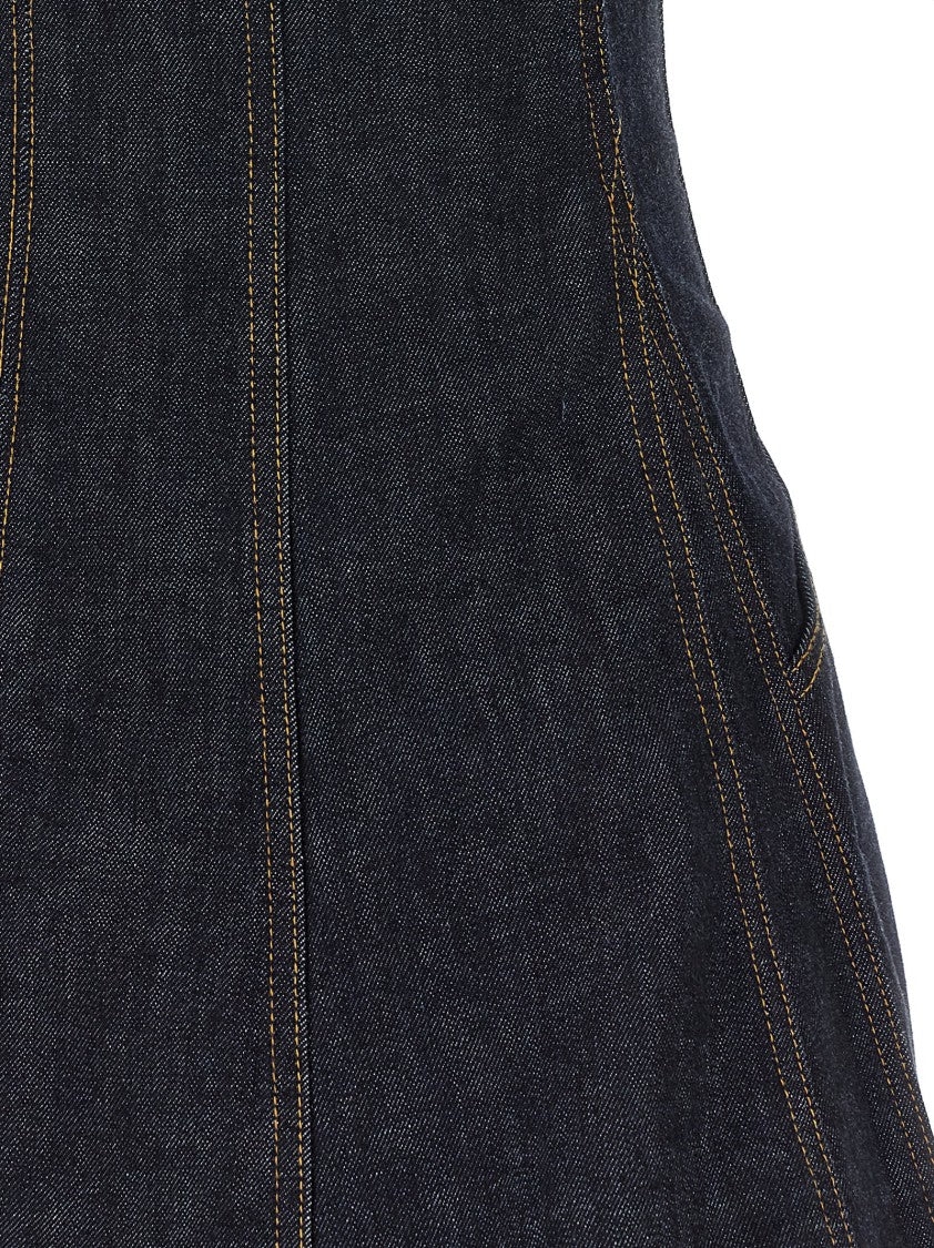 Self-Portrait Indigo Denim Mini' Dress