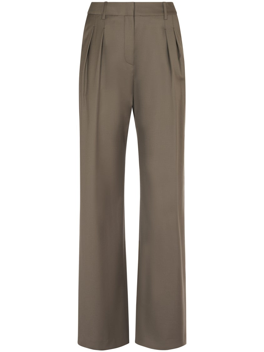 Loulou Studio Tailored High-Waisted Wide-Leg Trousers