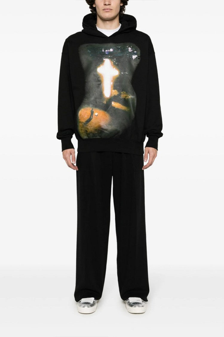 1989 Studio Black Cotton Printed Hoodie