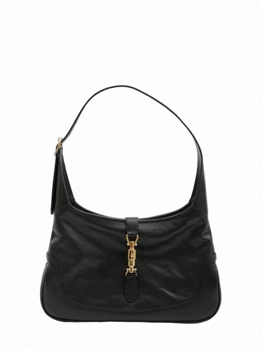 Gucci Medium Shoulder Bag In Smooth Black Cowhide