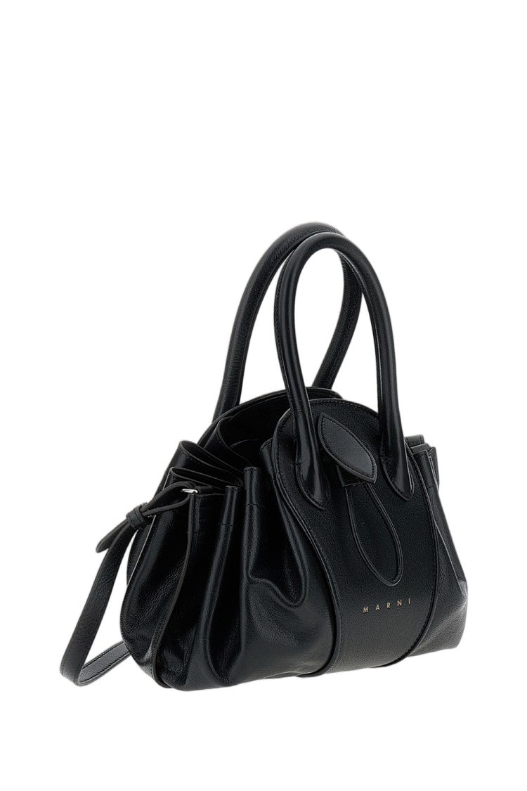 Marni Black Tulipea Small Leather Bag