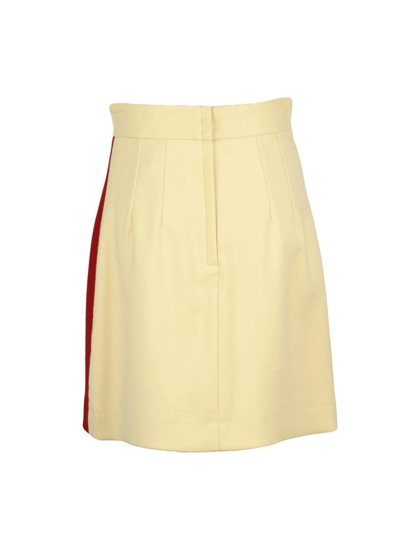 Dolce & Gabbana Color-Block A-Line Skirt With High Waist And Zip Closure