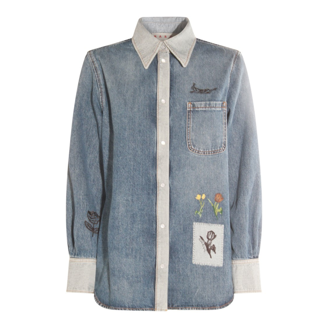 Marni Blue Cotton Shirt