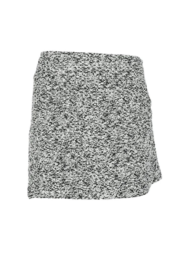 Iro Mini Skirt Bouclé - White/Black