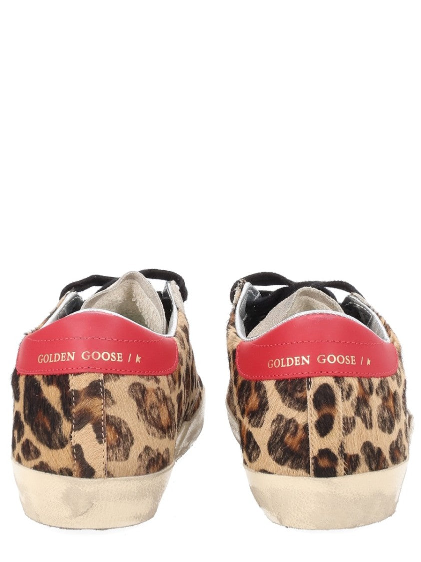 Golden Goose Superstar Leopard Print Suede Sneakers