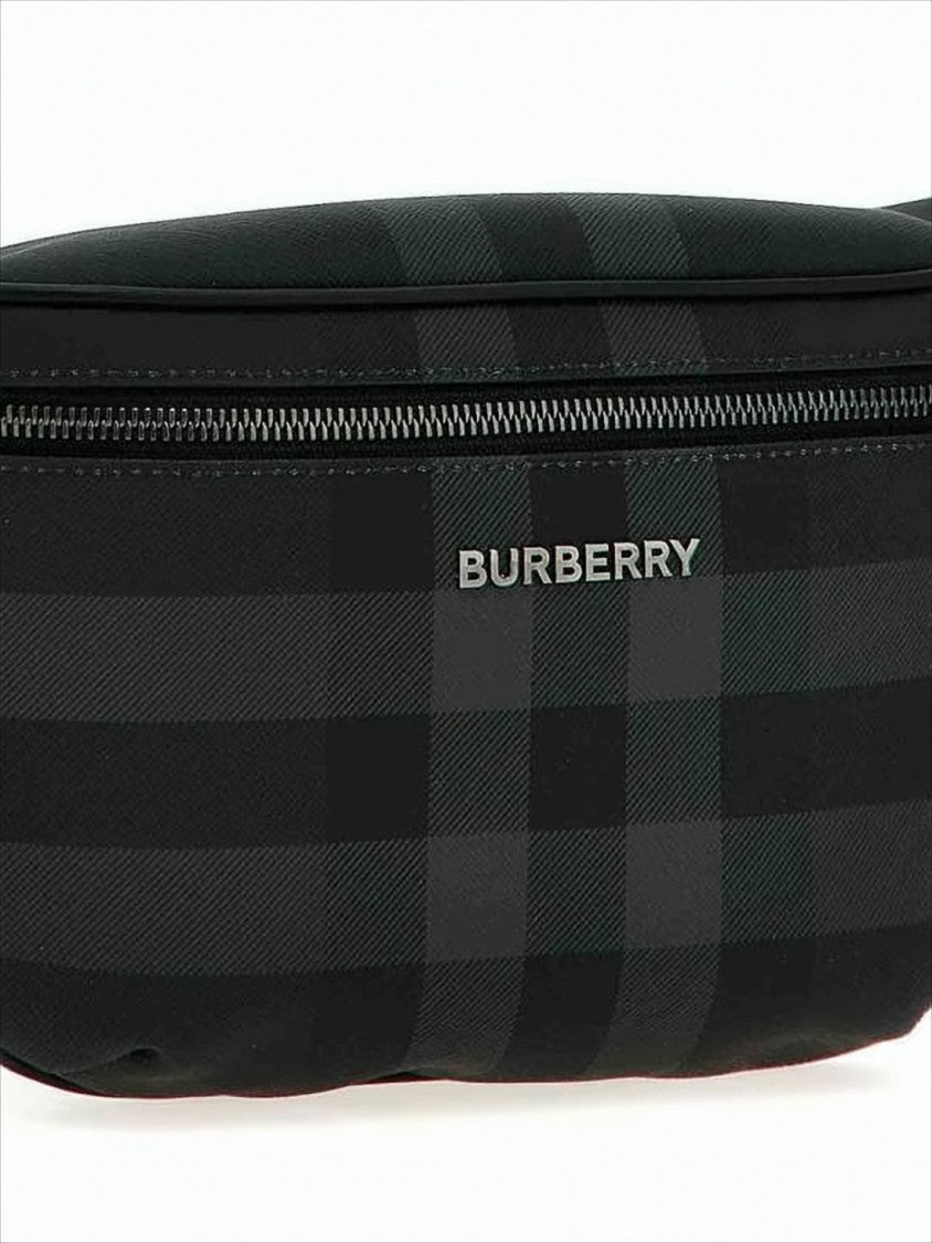 Burberry Black Coated Canvas Crossbody Bag