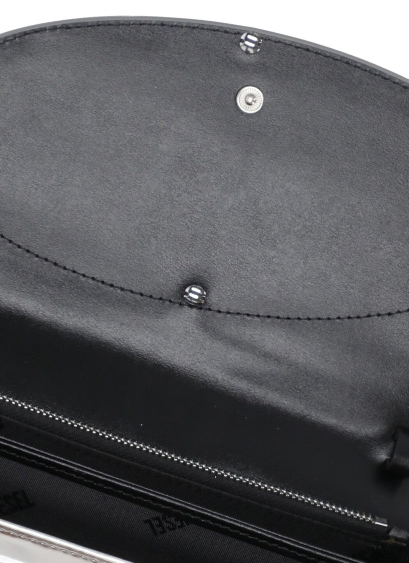 Diesel Reflective Silver Mirror Leather Diesel Wallet