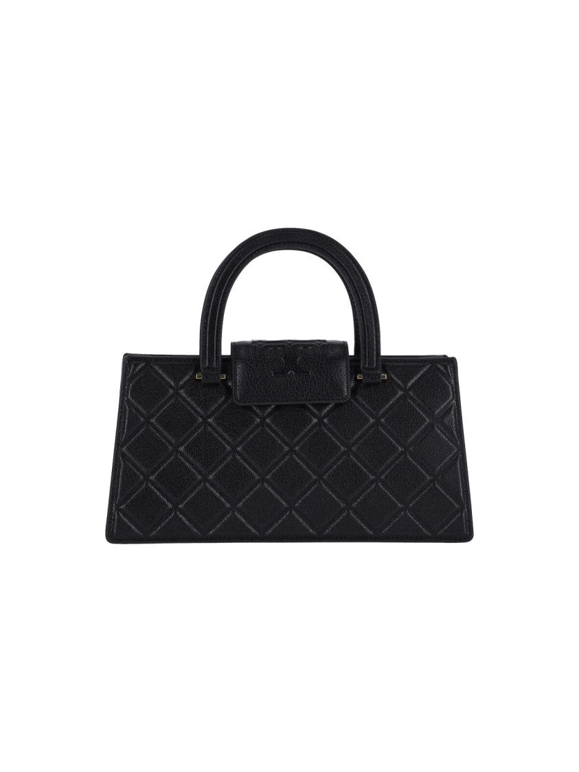 Tory Burch "Fleming East-West" Mini Tote Bag – Black