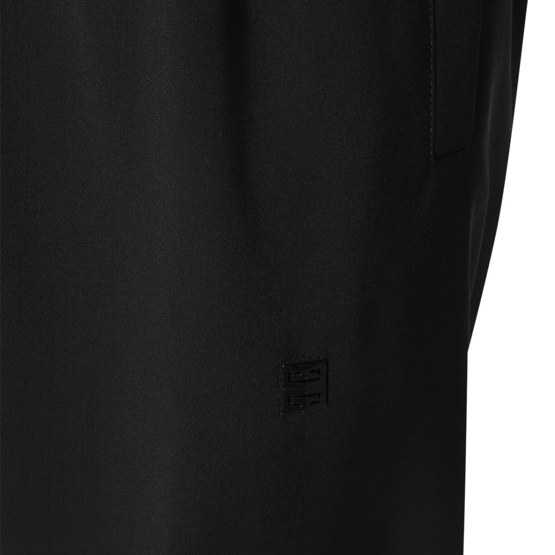 Givenchy Tapered Black Wool Trousers With Elasticated Waistband