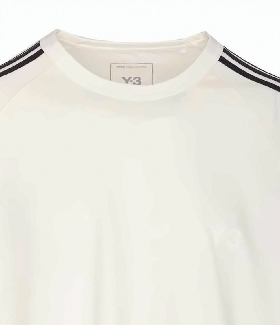 Y-3 White T-Shirt With Tonal Branding